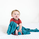 Knit Swaddle Blanket - Steel