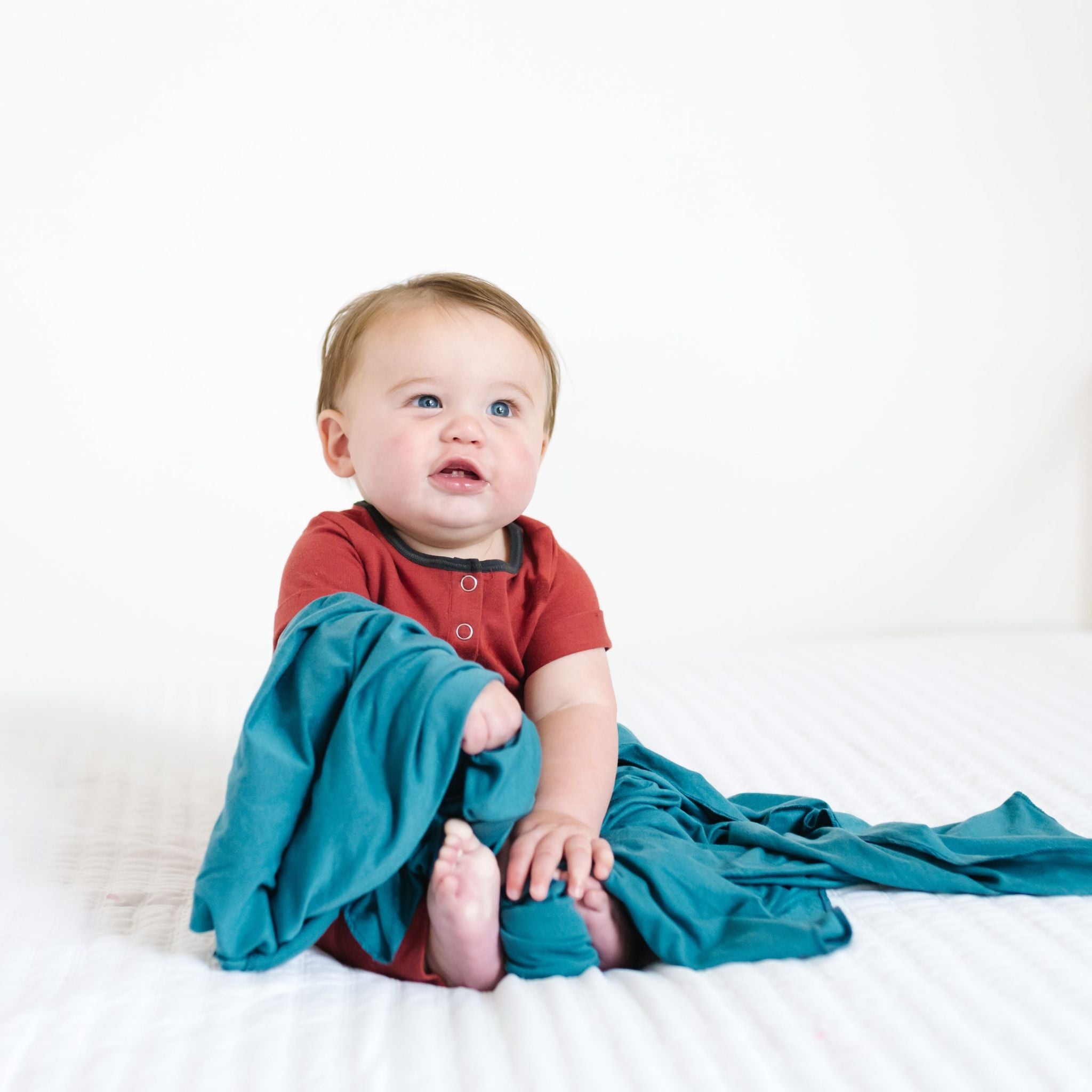 Knit Swaddle Blanket - Steel