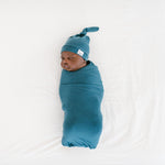 Knit Swaddle Blanket - Steel
