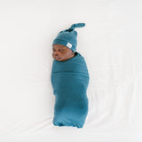 Knit Swaddle Blanket - Steel
