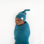 Knit Swaddle Blanket - Steel