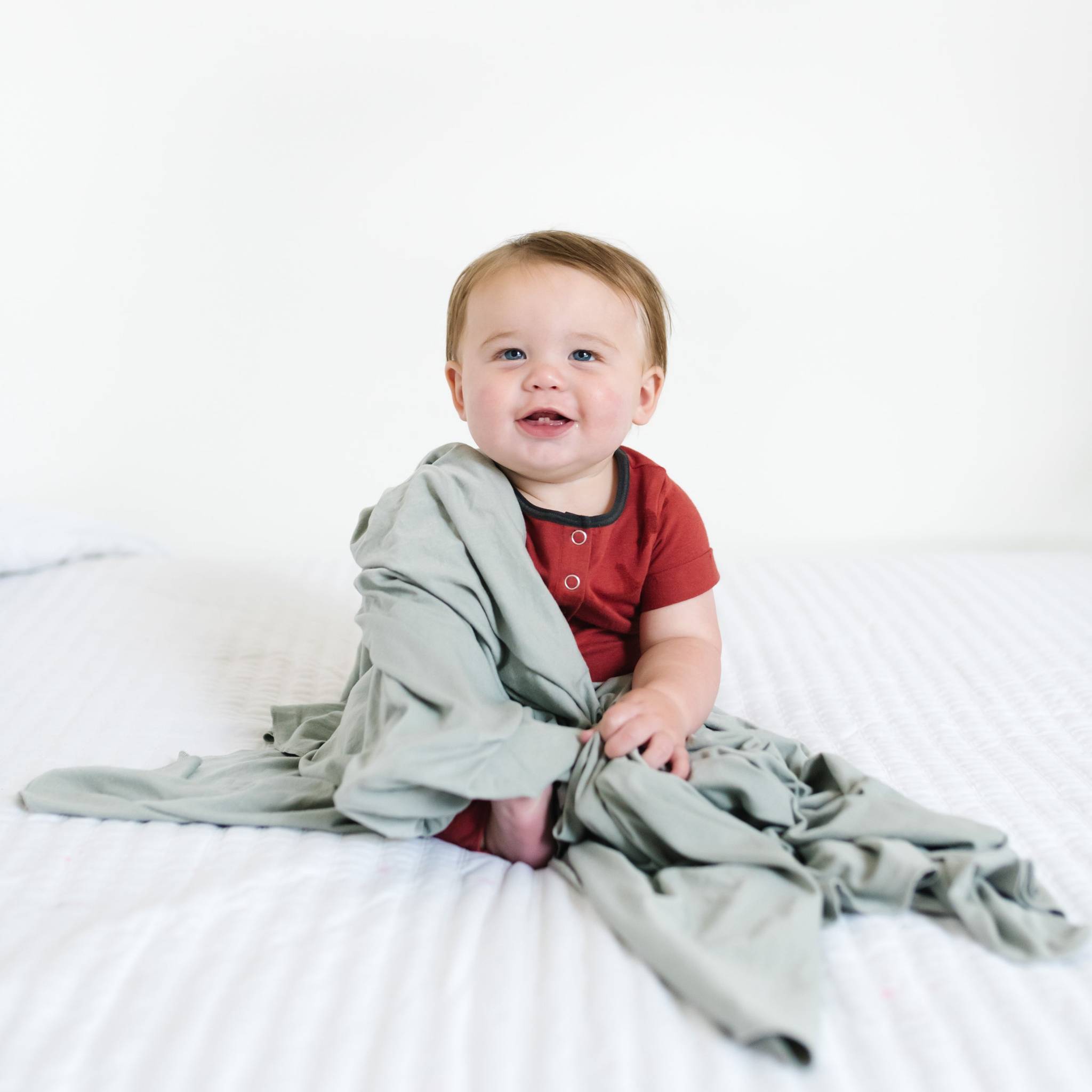 Knit Swaddle Blanket - Stone