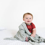 Knit Swaddle Blanket - Stone
