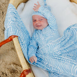 Knit Swaddle Blanket - Surf
