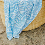 Knit Swaddle Blanket - Surf