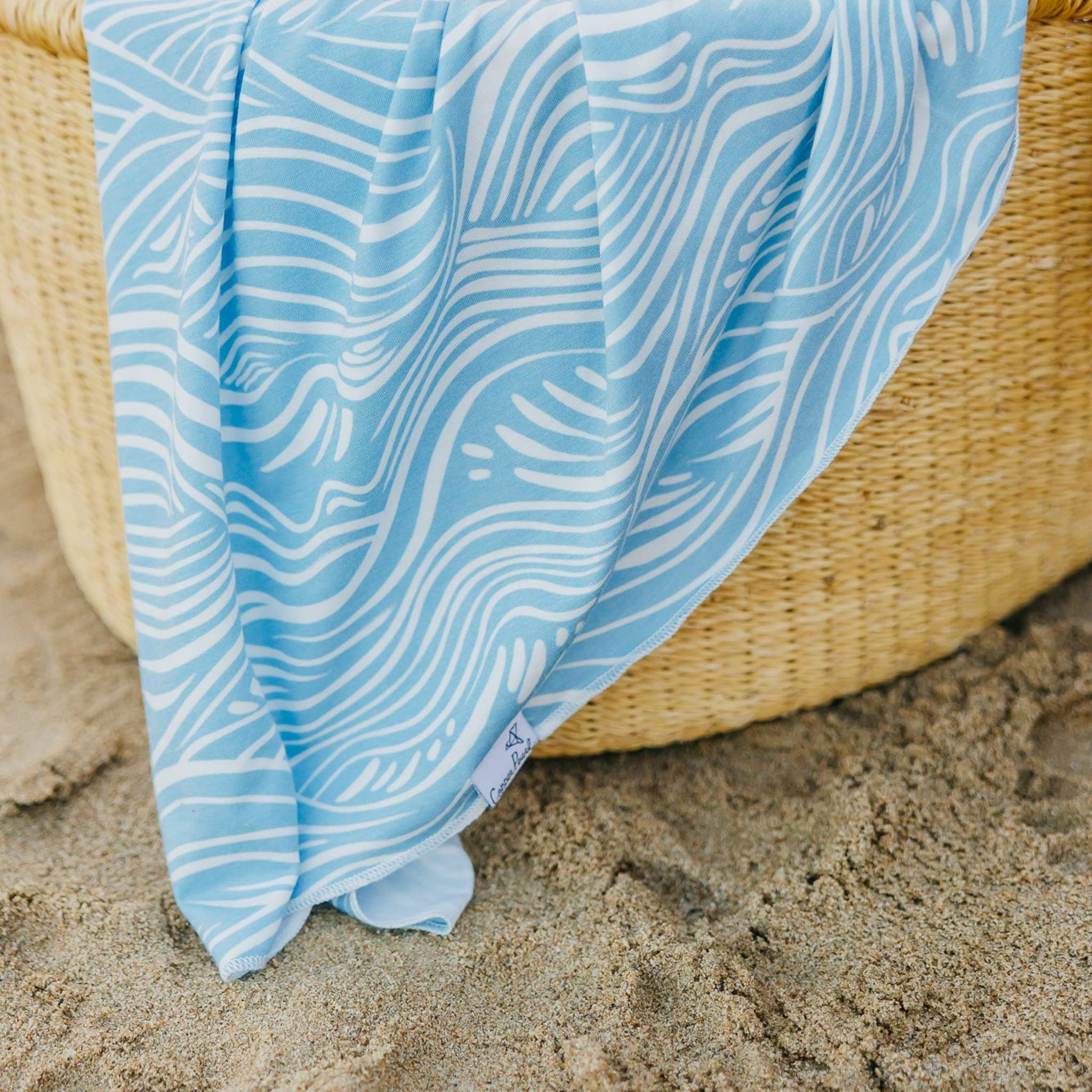 Knit Swaddle Blanket - Surf