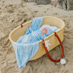 Knit Swaddle Blanket - Surf