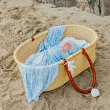 Knit Swaddle Blanket - Surf