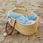Knit Swaddle Blanket - Surf