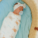 Knit Swaddle Blanket - Tide