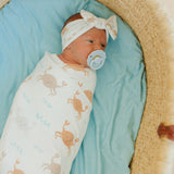 Knit Swaddle Blanket - Tide