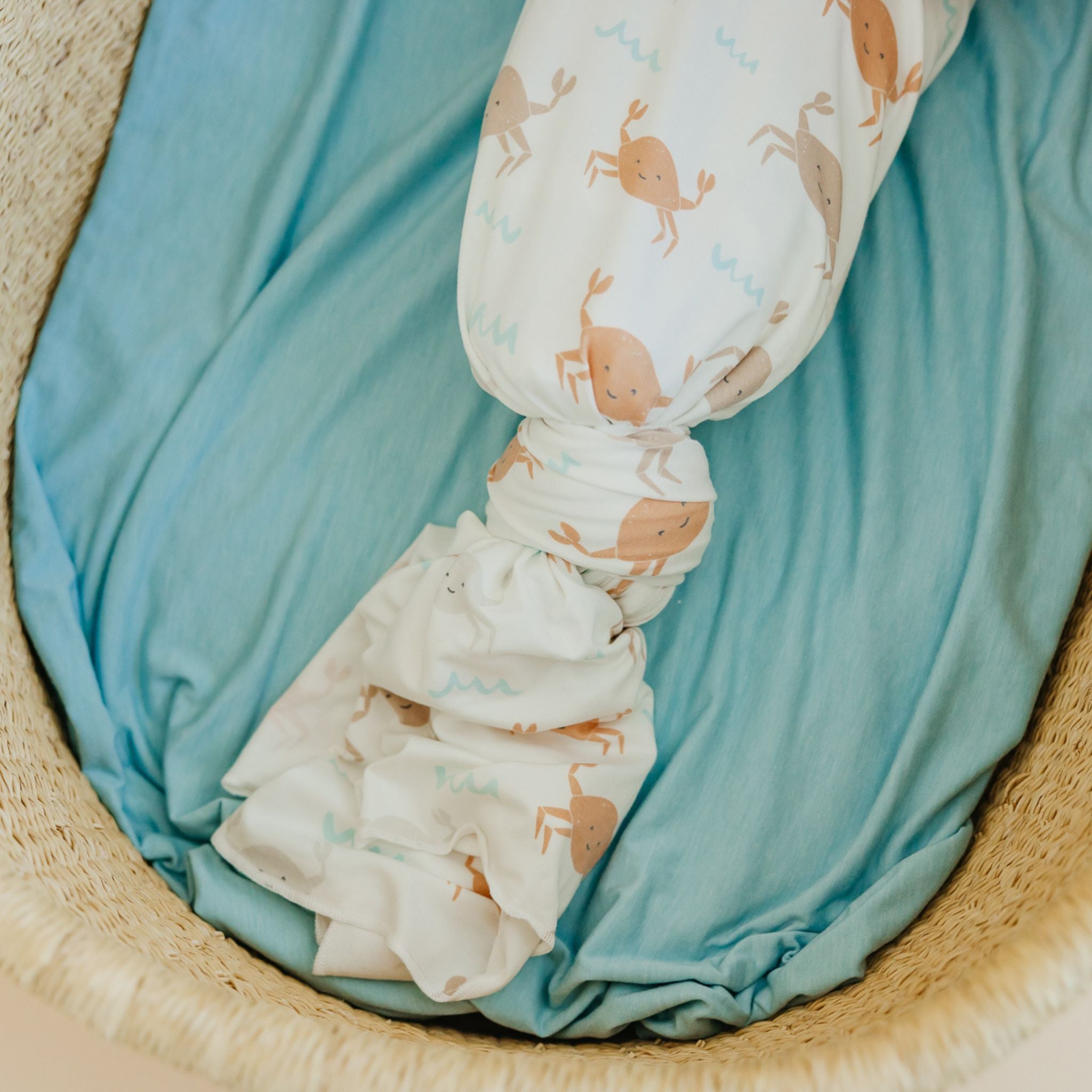 Knit Swaddle Blanket - Tide