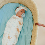 Knit Swaddle Blanket - Tide