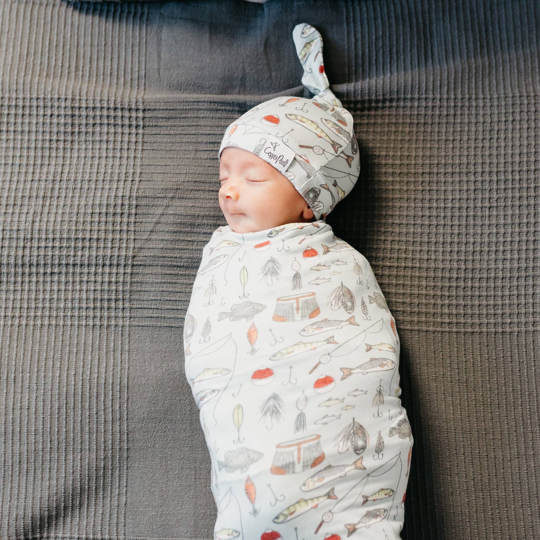 Knit Swaddle Blanket - Trout