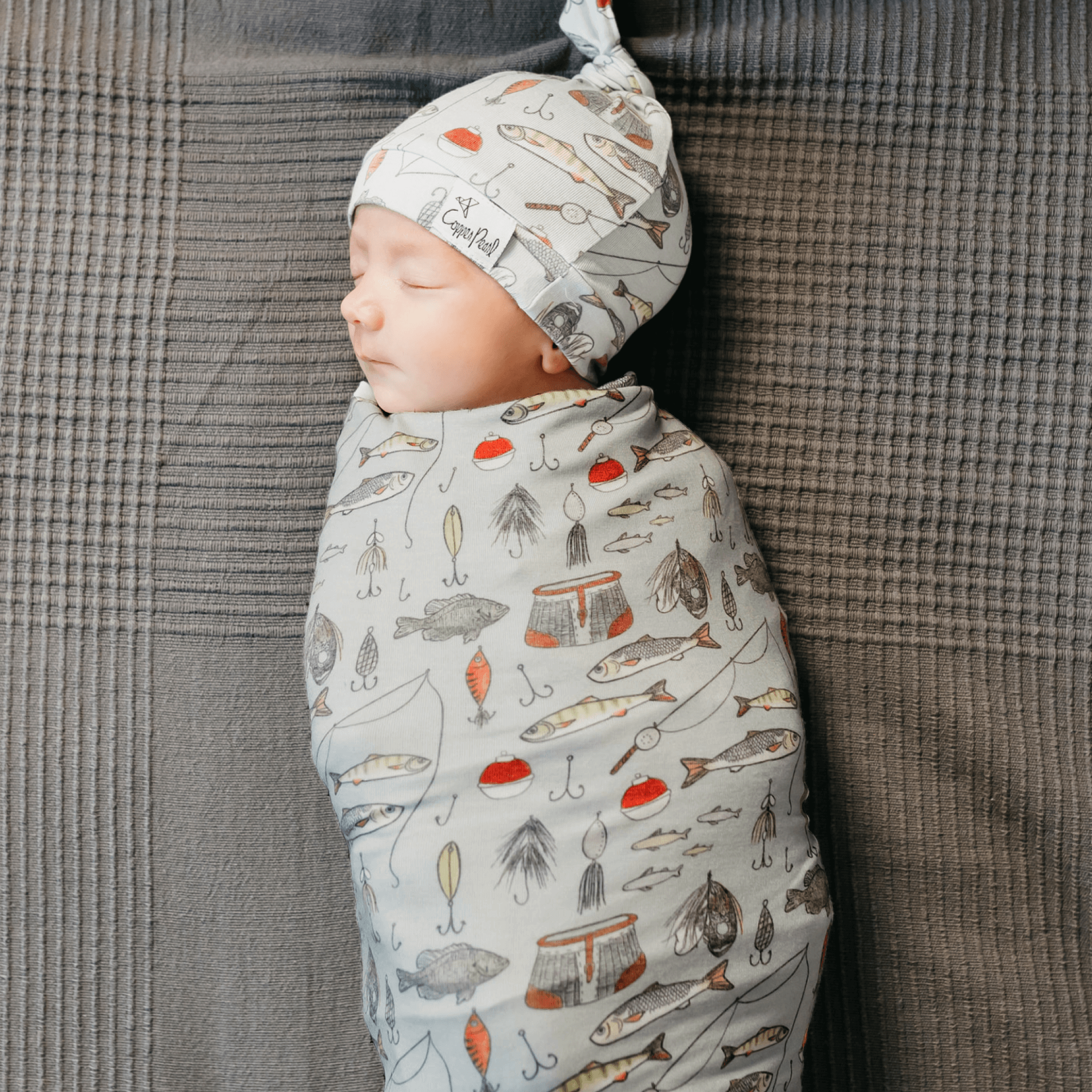 Knit Swaddle Blanket - Trout