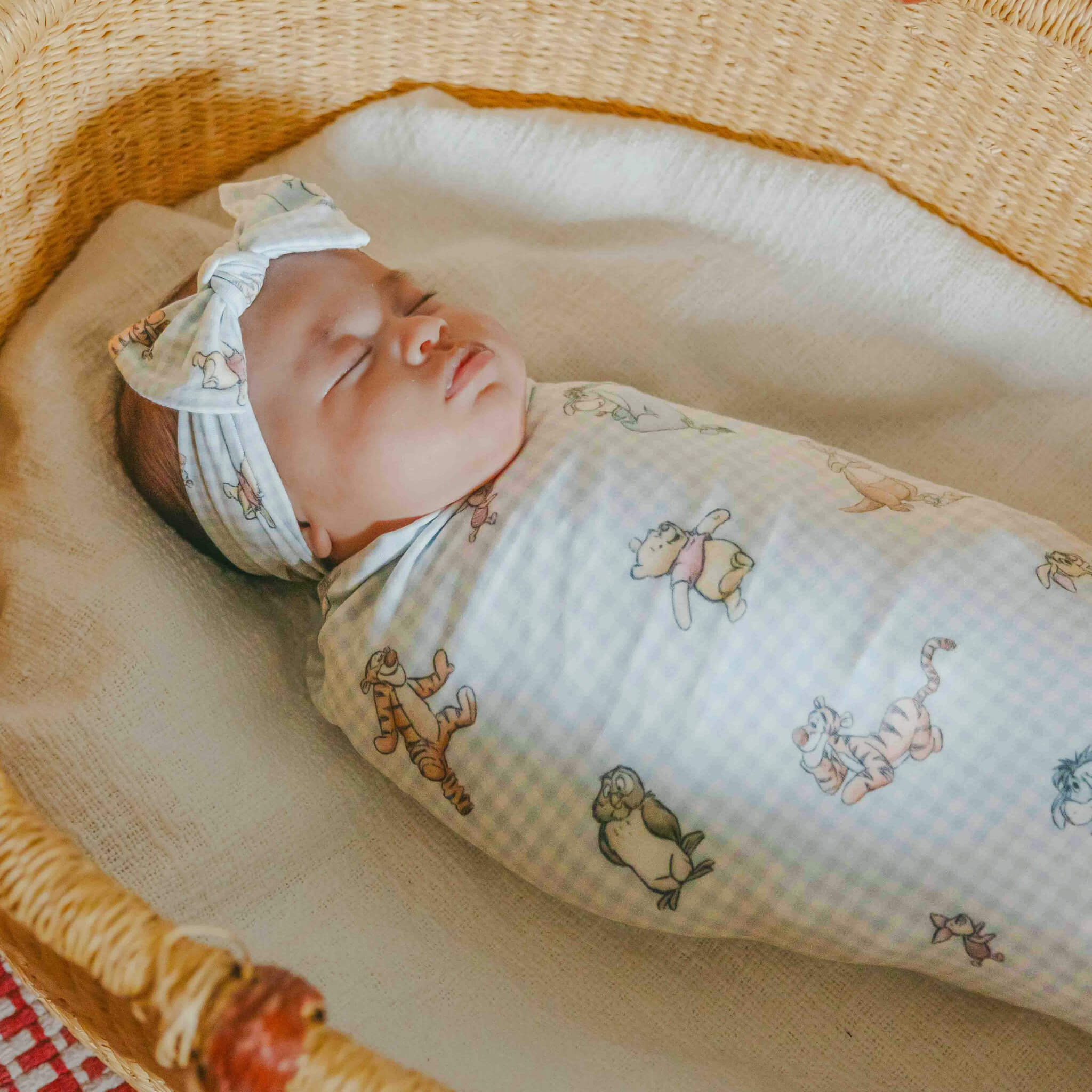 Knit Swaddle Blanket - Winnie the Pooh and Friends