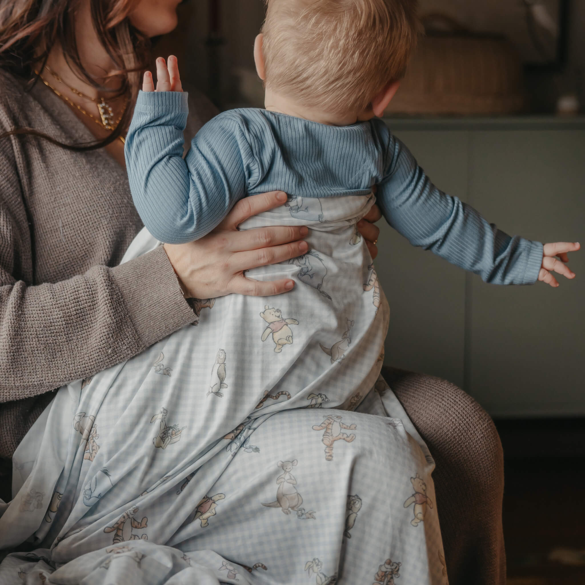 Knit Swaddle Blanket - Winnie the Pooh and Friends