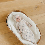 Newborn Knotted Gown - Penguins