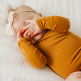 Long Sleeve Bodysuit - Camel