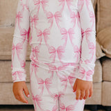 Bamboo 2pc Long Sleeve Pajama Set - Bow My Gosh