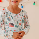 2pc Long Sleeve Pajama Set - Snowy Slopes