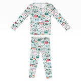 2pc Long Sleeve Pajama Set - Snowy Slopes