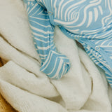 Newborn Knotted Gown - Surf