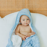 Premium Baby Knit Hooded Towel - Surf