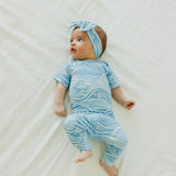 Knit Headband Bow - Surf