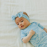 Knit Headband Bow - Surf