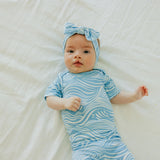 Knit Headband Bow - Surf