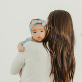 Knit Headband Bow - Clementine