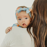 Knit Headband Bow - Clementine