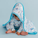 Premium Baby Knit Hooded Towel - Monsters, Inc. Medley
