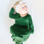 Newborn Knotted Gown - Alder