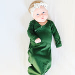 Newborn Knotted Gown - Alder