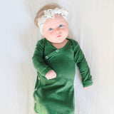 Newborn Knotted Gown - Alder