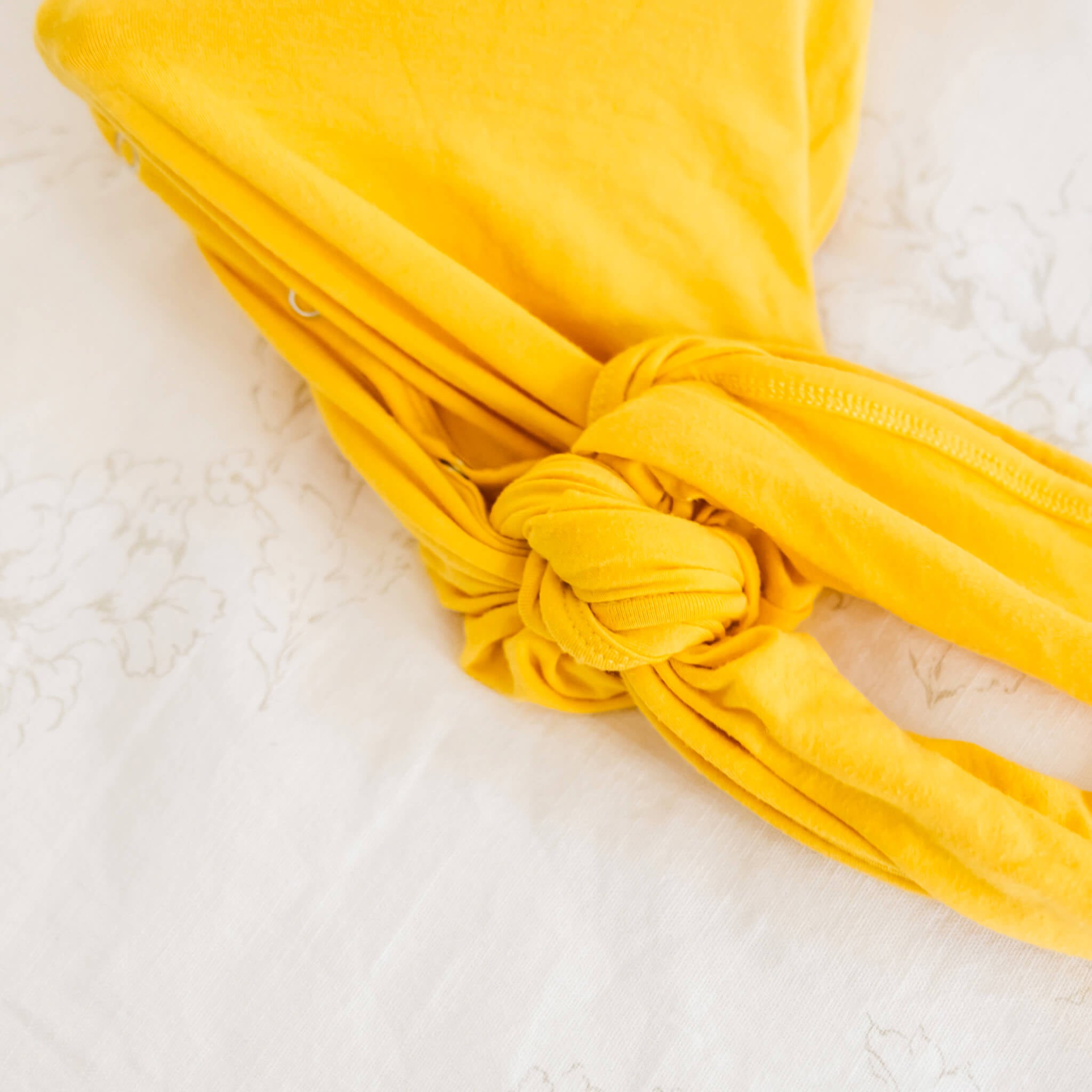 Newborn Knotted Gown - Banana