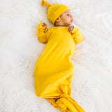 Newborn Knotted Gown - Banana