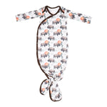 Newborn Knotted Gown - Bison