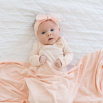 Newborn Knotted Gown - Blush