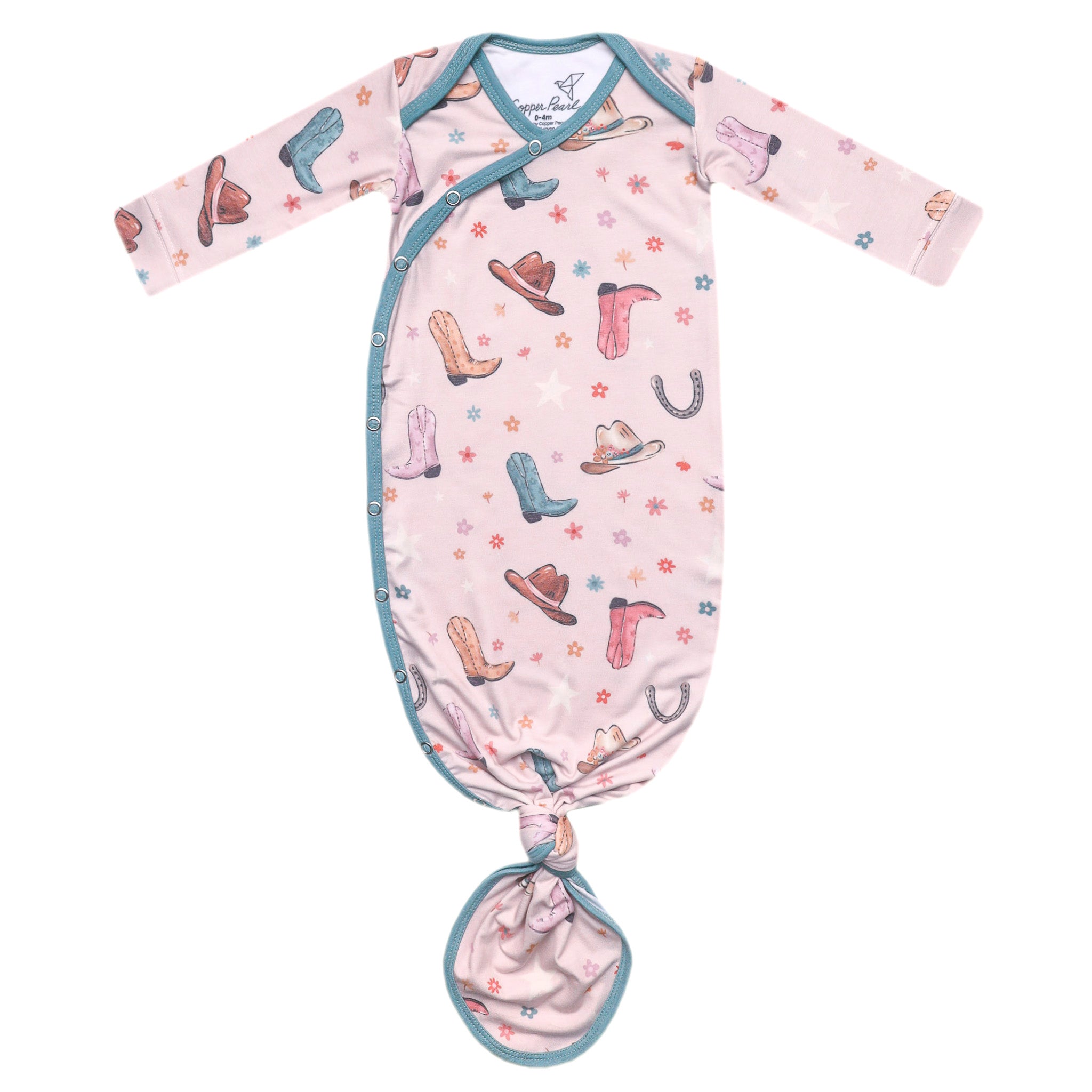 Newborn Knotted Gown - Cheyenne