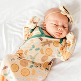Newborn Knotted Gown - Cider