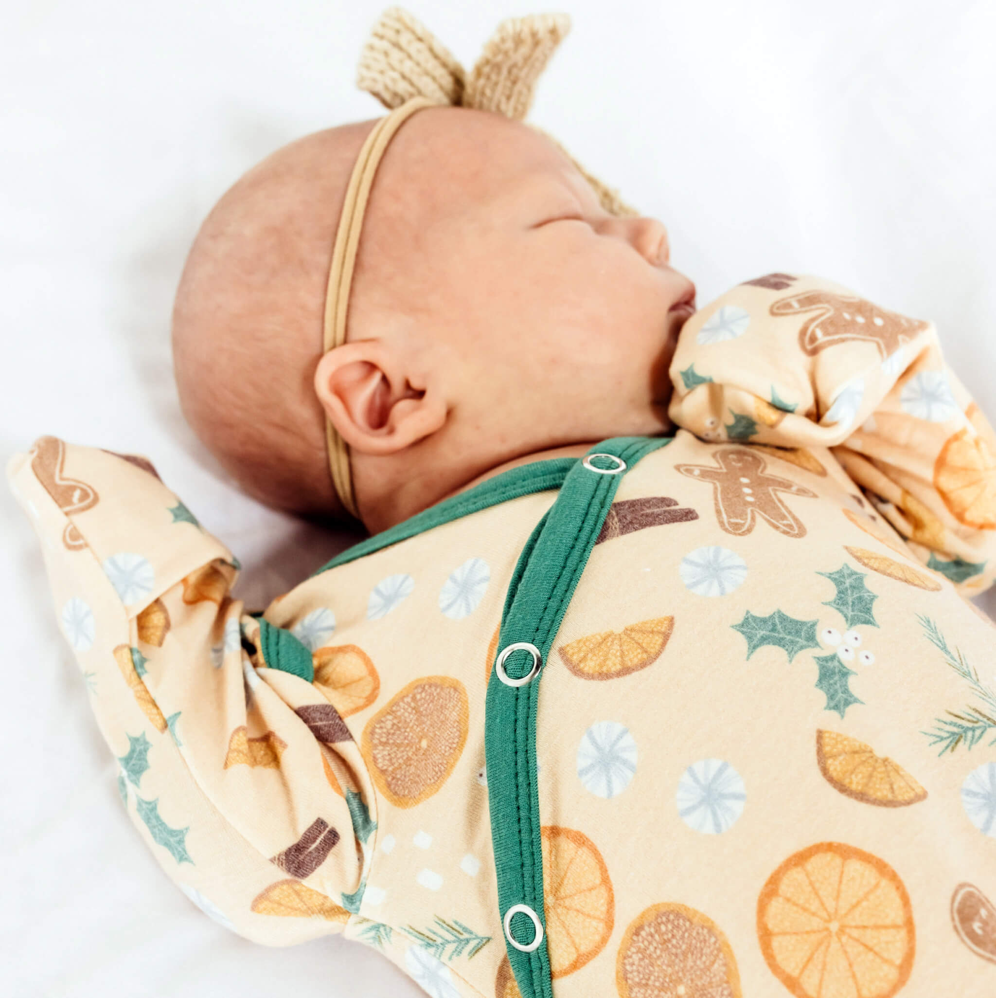 Newborn Knotted Gown - Cider
