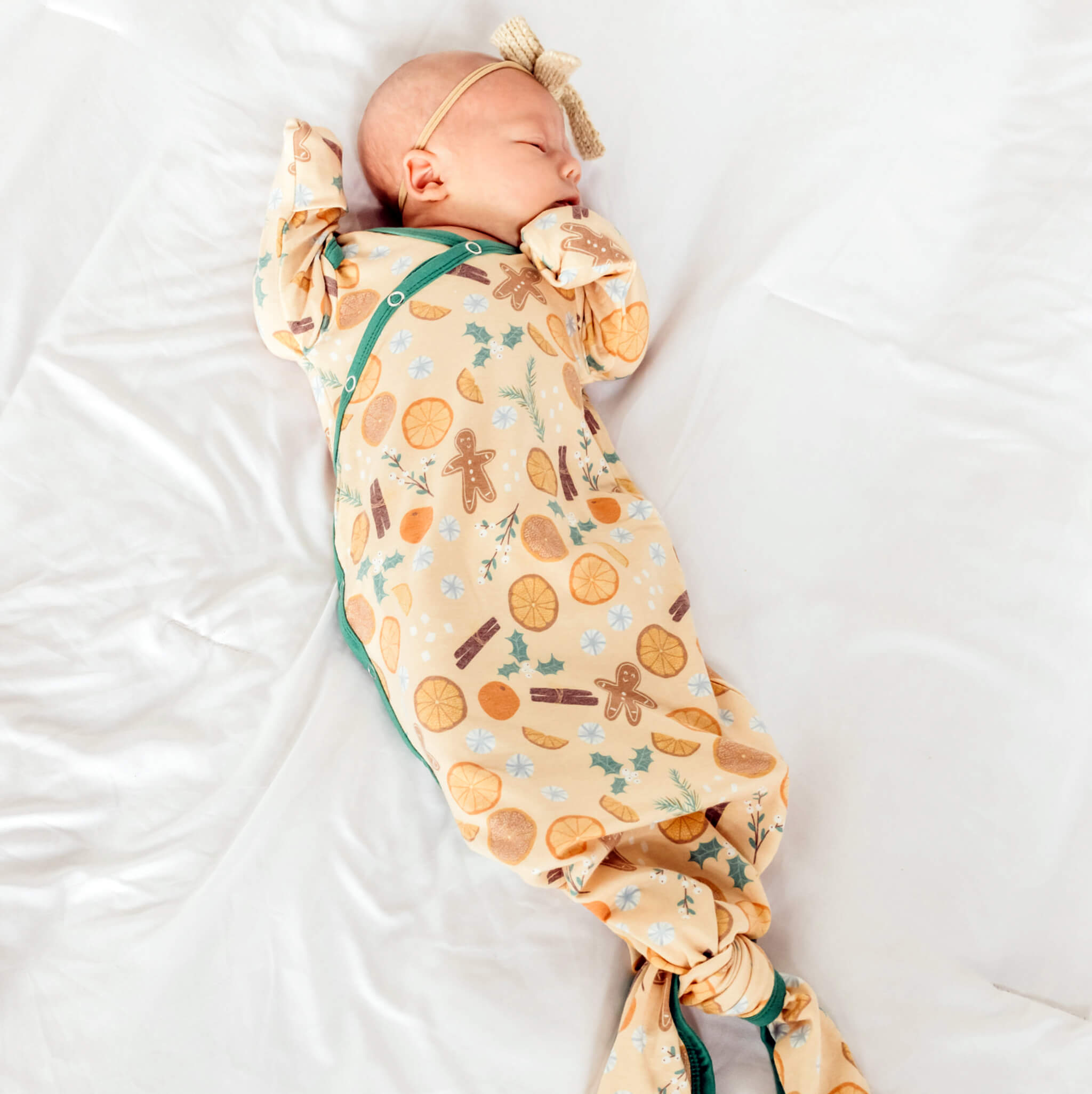 Newborn Knotted Gown - Cider