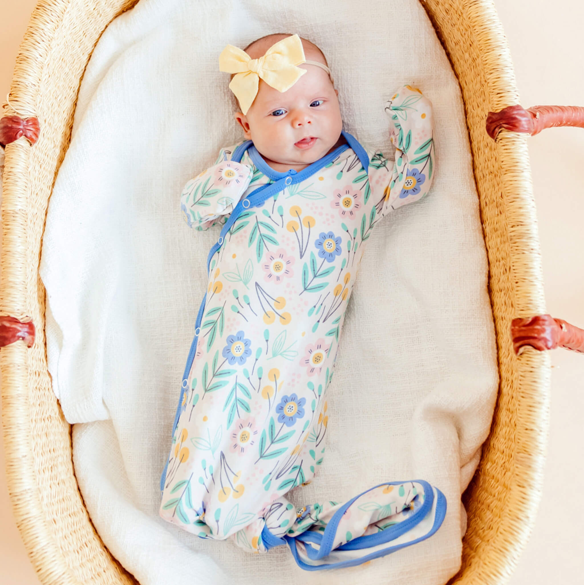 Newborn Knotted Gown - Clara