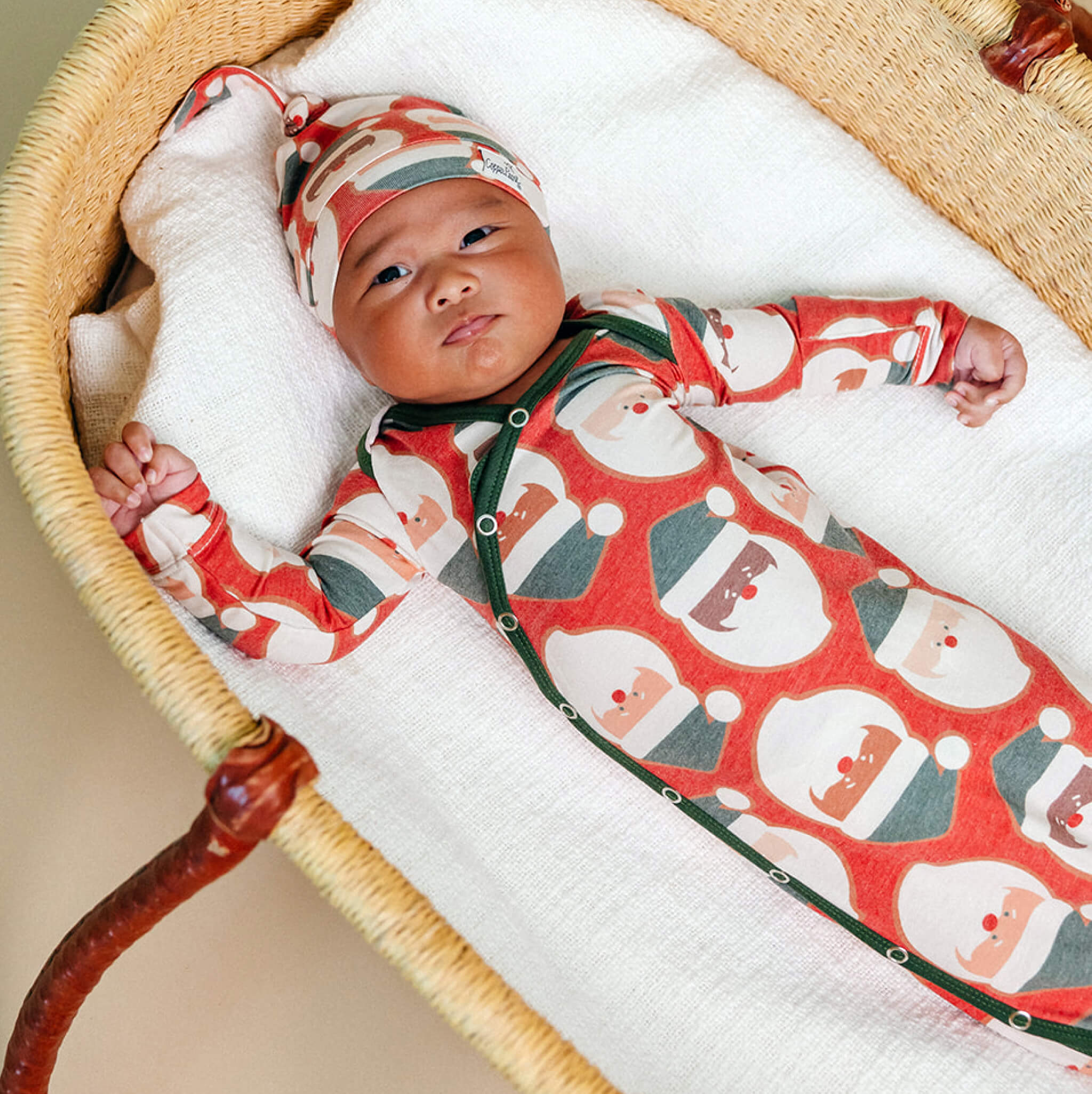 Newborn Knotted Gown - Claus