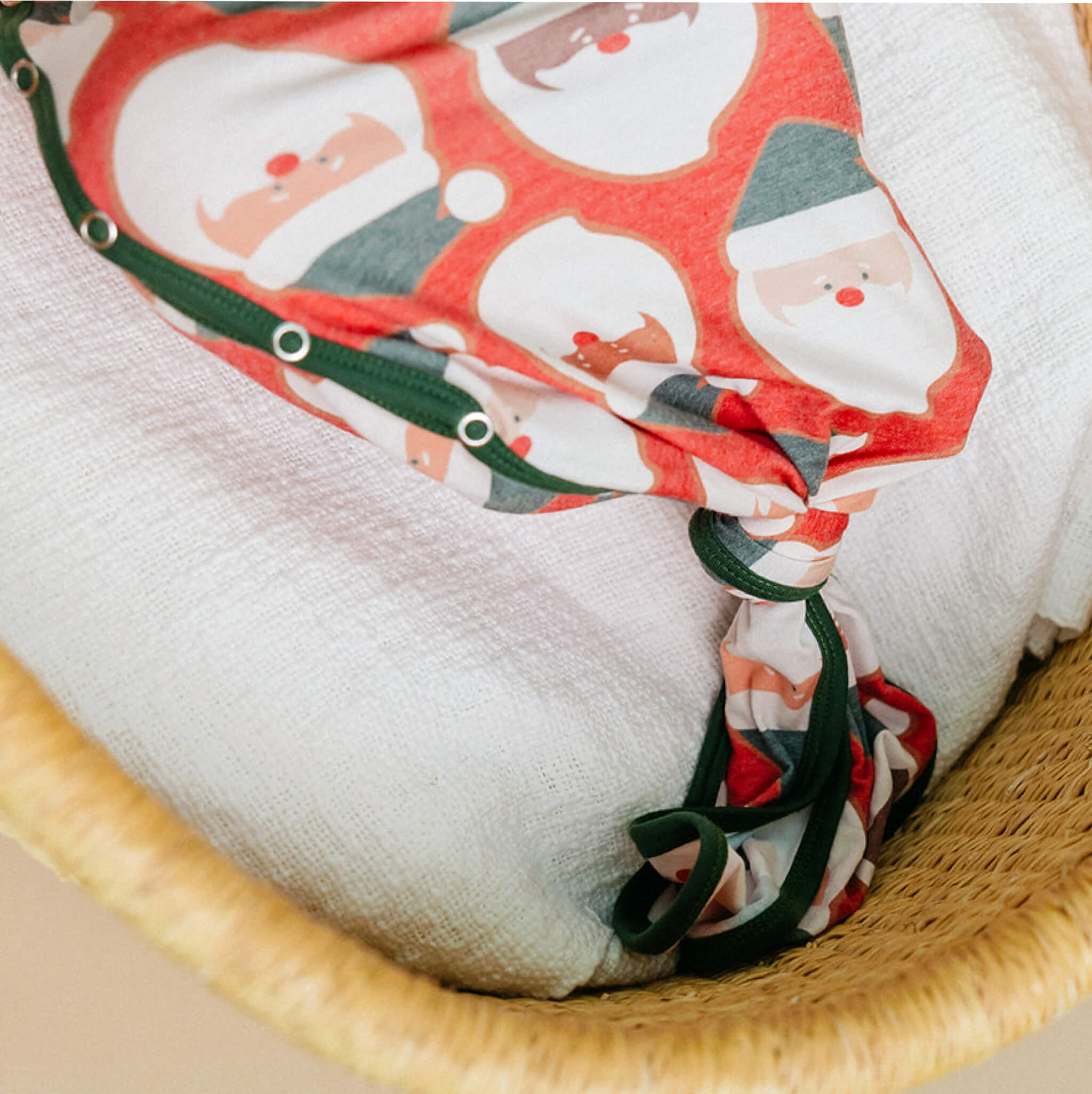 Newborn Knotted Gown - Claus