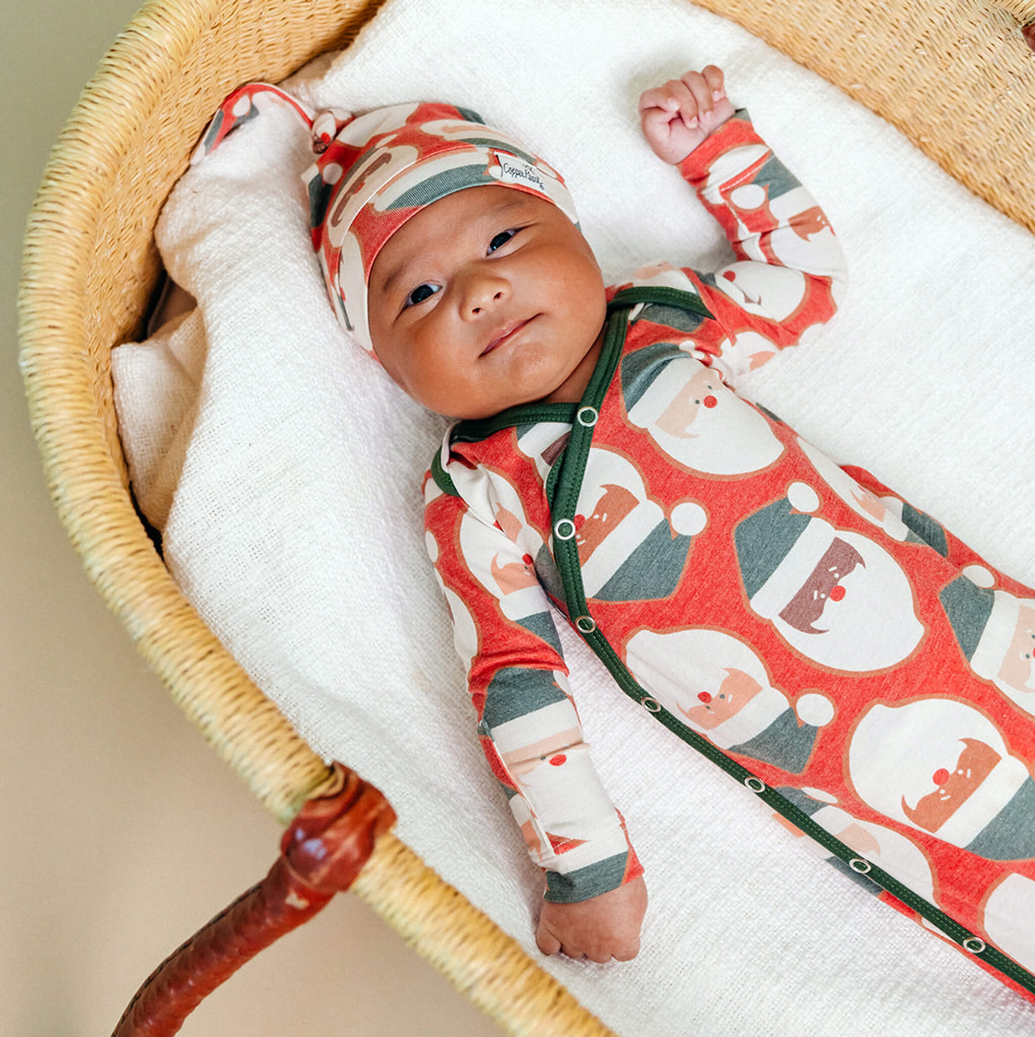 Newborn Knotted Gown - Claus