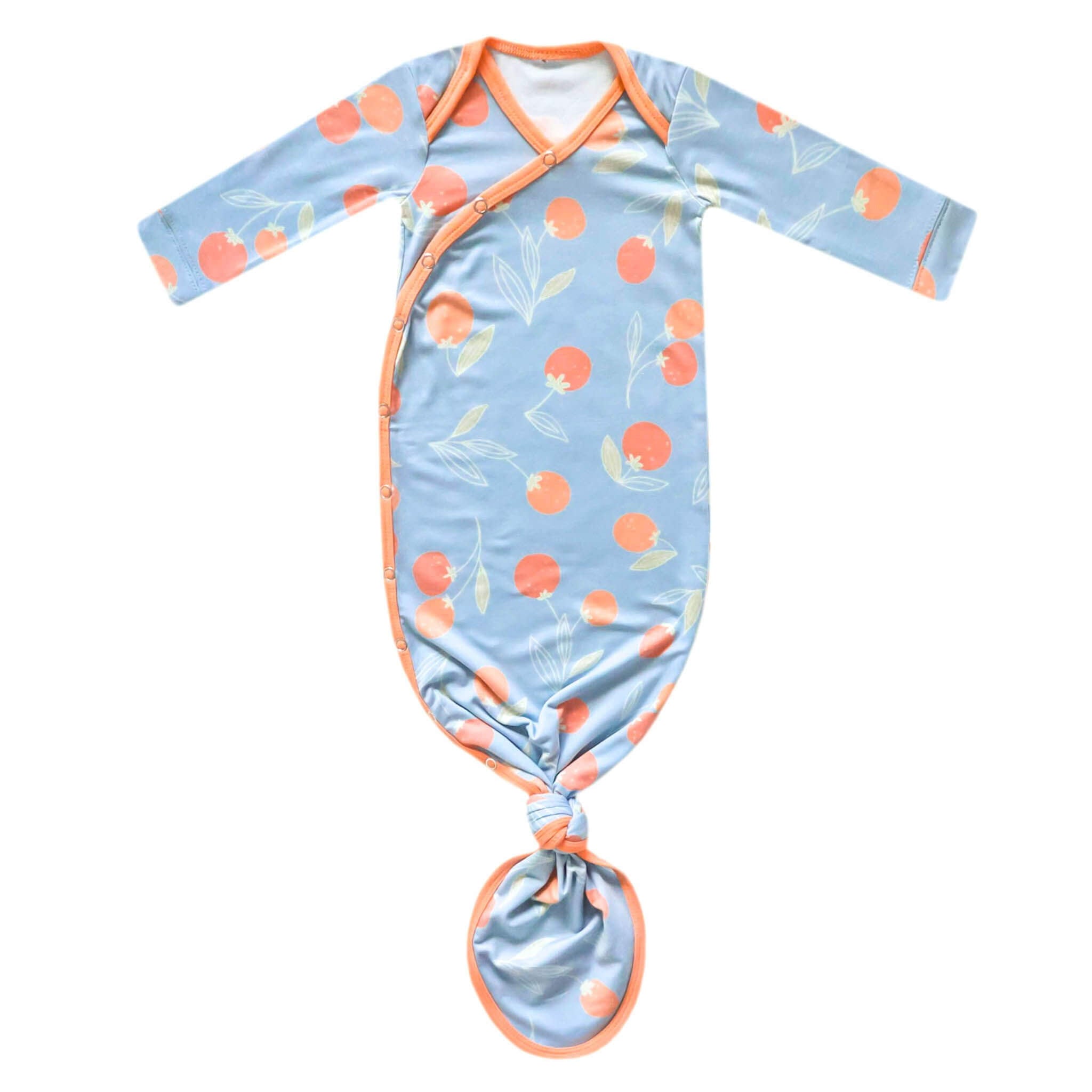 Newborn Knotted Gown - Clementine